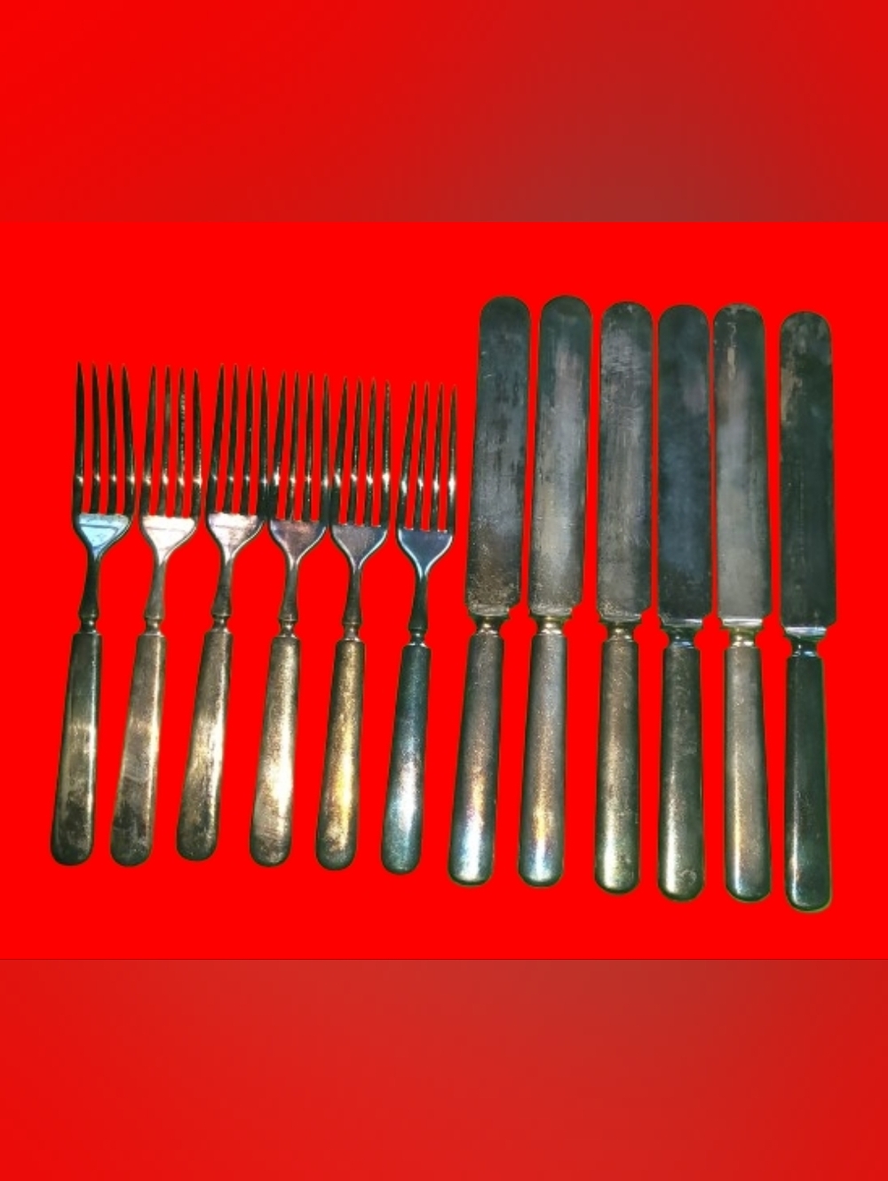 Flatware 12pc Windsor pattern forks & dinner knives 1847 Rogers Bros.  Ψ